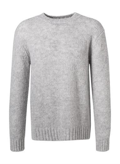 Pullover, Merinowolle, silbergrau