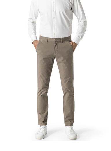 Chino, Shaped Fit, Bio Baumwolle, nougat