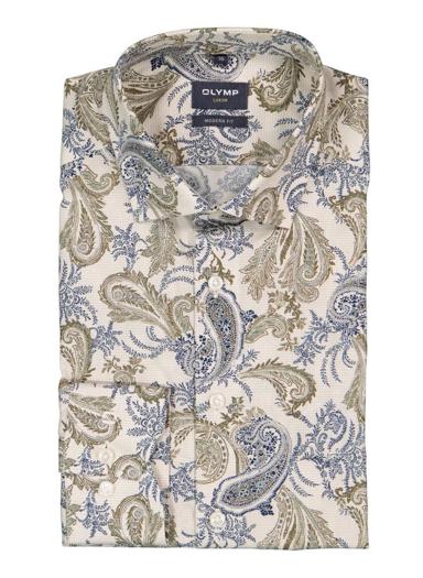 Hemd, Modern Fit, Baumwolle, weiß-multicolor paisley