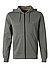 Sweatjacke, Baumwolle, grau - grau