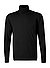 Rollkragenpullover, Merinowolle extrafein, schwarz - schwarz