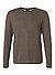 Longsleeve Prospect, Baumwolle, braun meliert - dunkelbraun