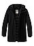 Parka, Nylon-Stretch wasserabweisend, schwarz - schwarz