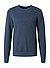 Pullover, Baumwolle, blau meliert - blau