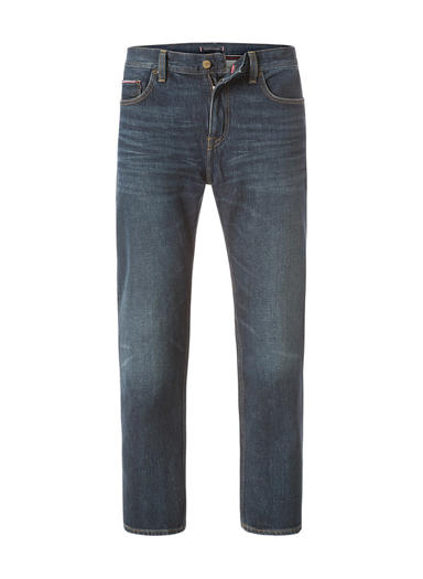 Jeans, Straight Fit, Baumwoll-Stretch, indigo