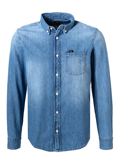 Jeanshemd, Regular Fit, Baumwolle, blau