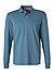 Polo-Shirt, Slim Fit, Baumwoll-Jersey, blau - blau