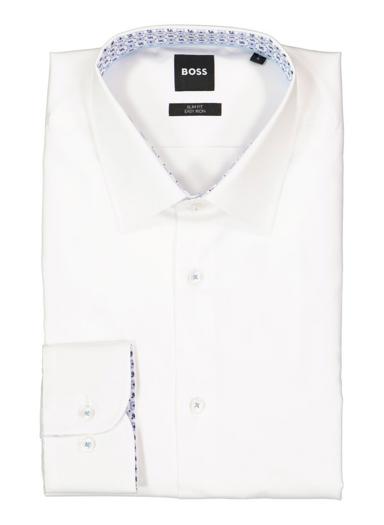 Hemd, Slim Fit, Baumwolle, weiß