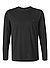 Longsleeve, Baumwolle, schwarz - schwarz