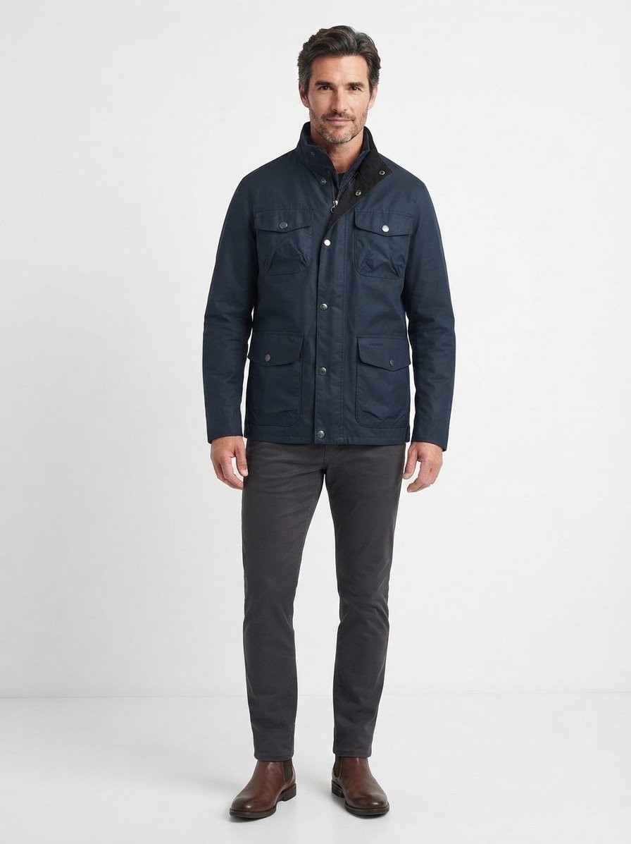 Jacke Ogston, Baumwolle, navy