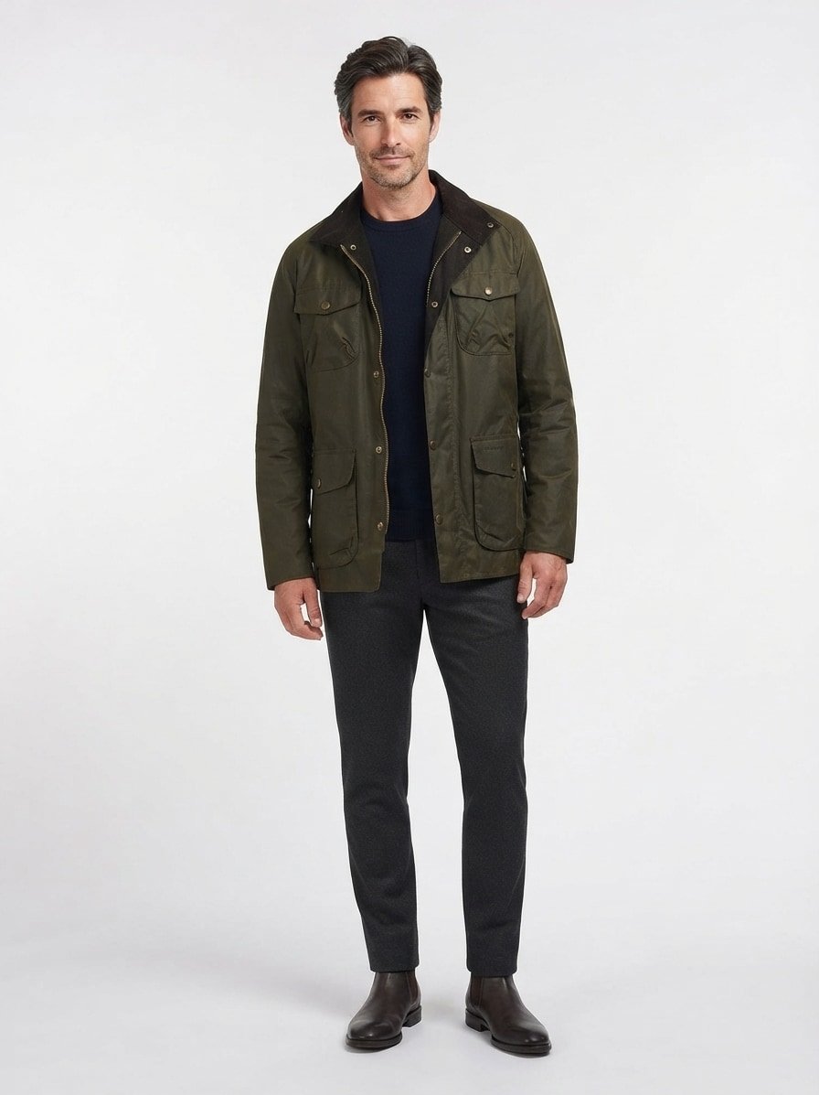 Jacke Ogston, Baumwolle, oliv