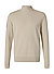 Stehkragenpullover, Wolle, beige - beige