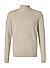 Stehkragenpullover, Wolle, beige - beige