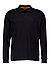 Polo-Shirt, Slim Fit, Baumwoll-Jersey, schwarz - schwarz