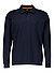 Polo-Shirt, Slim Fit, Baumwoll-Jersey, dunkelblau - dunkelblau