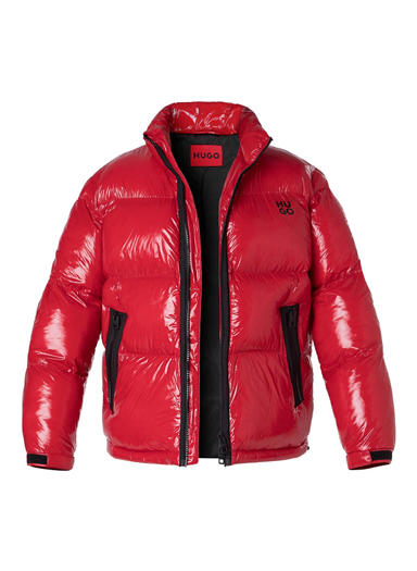 Steppjacke Biron, Lack wasserabweisend, rot