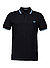 Polo-Shirt, Baumwoll-Piqué, schwarz - schwarz-ecru-blau