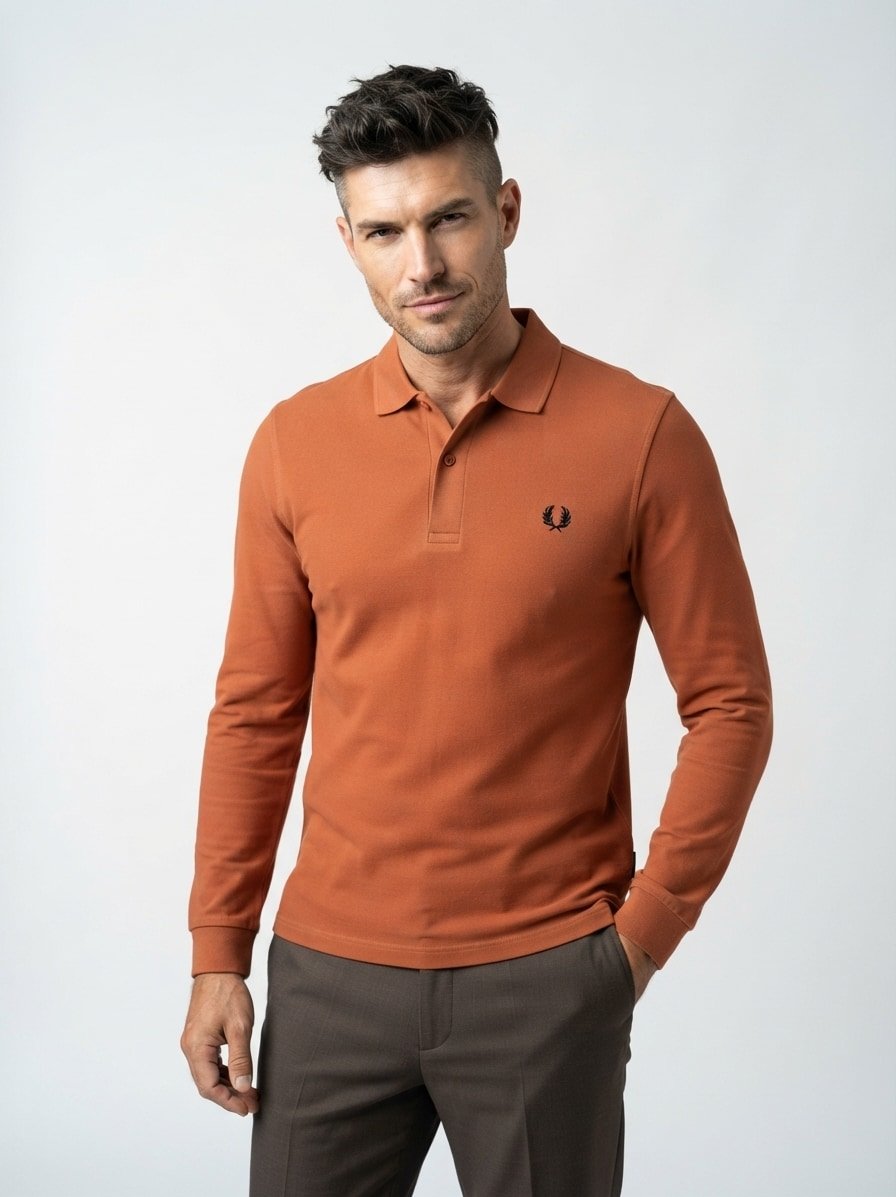 Polo-Shirt, Baumwoll-Piqué, karamell