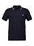 Polo-Shirt, Baumwoll-Piqué, marine - marine-türkis-lila