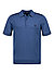 Polo-Shirt, Baumwoll-Strick, blau - blau