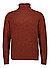 Rollkragenpullover, Alpaka-Wolle, rot-braun meliert - rot-braun