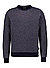 Pullover, Lammwolle, navy-greige gemustert - navy