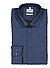 Hemd, Body Fit, Baumwoll-Stretch, marine meliert - marine