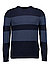 Pullover, Bio Baumwolle, blau gestreift - dunkelblau