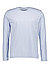 Longsleeve, Shaped Fit, Bio Baumwolle, hellblau meliert - hellblau