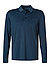 Polo-Shirt, Baumwoll-Jersey atmungsaktiv, blau - blau