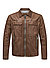 Lederjacke MSBoston, Lammnappa, mittelbraun - mittelbraun
