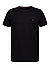 T-Shirt, Slim Fit, Baumwolle, schwarz - schwarz
