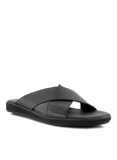 Pantoletten Eric2 D, Leder, schwarz