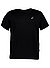 T-Shirt, Regular Fit, Mikrofaser, schwarz - schwarz