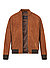 Lederblouson Borello, Ziegenvelours, camel - camel