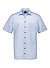 Kurzarmhemd, Modern Fit, Baumwolle, blau gemustert - bleu