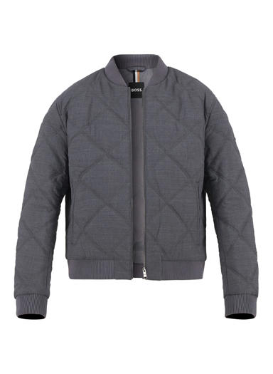 Steppblouson Conter, Wolle wattiert, grau