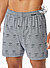 Boxershorts, Baumwoll-Jersey, blau-grau - blau