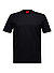 T-Shirt, Baumwoll-Stretch, schwarz - schwarz