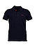 Polo-Shirt, Baumwoll-Piqué, navy meliert - navy