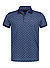 Polo-Shirt, Baumwoll-Piqué, navy gemustert - navy