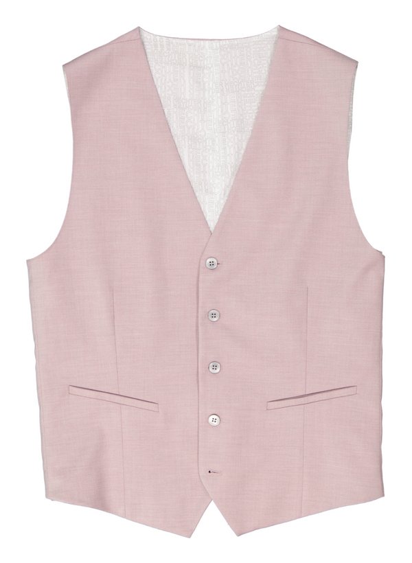 Weste, Modern Fit, Performance-Stretch, rosa meliert