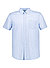 Kurzarmhemd Clayton, Leinen-Baumwolle, pastellblau - pastellblau