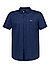 Kurzarmhemd Clayton, Leinen-Baumwolle, navy - navy