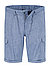 Cargoshorts, Regular Fit, Leinen-Baumwolle, blau meliert - royal-petrol