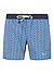 Badeshorts Mark, Baumwoll-Stretch, azurblau gemustert - azurblau