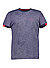 T-Shirt Hamza, Tencel, navy gemustert - navy