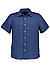 Kurzarmhemd, Reines Leinen, denim - denim