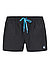 Badeshorts, Baumwoll-Mix, schwarz - schwarz