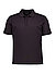 Polo-Shirt, Baumwoll-Piqué, schwarz - schwarz